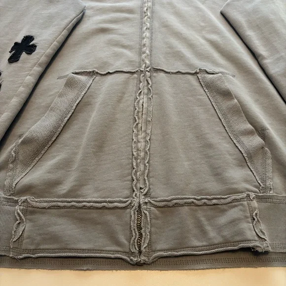 RARE OZZY OSBORNE chrome hearts style skull hoodie (distressed look) - Picture 4 of 11